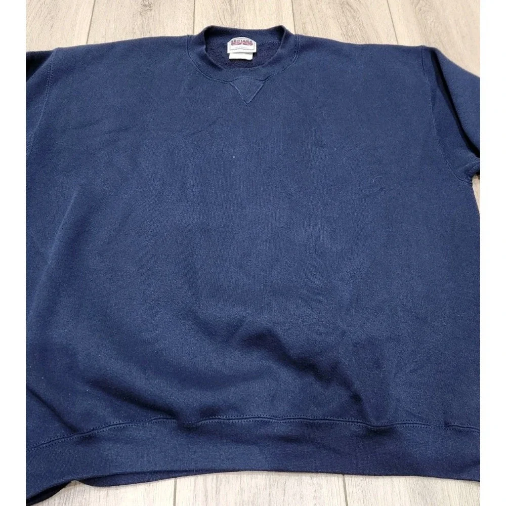 VINTAGE Brittania Sweatshirt Mens L Navy Blue Levis Strauss & Co. Crewneck‎ 90s